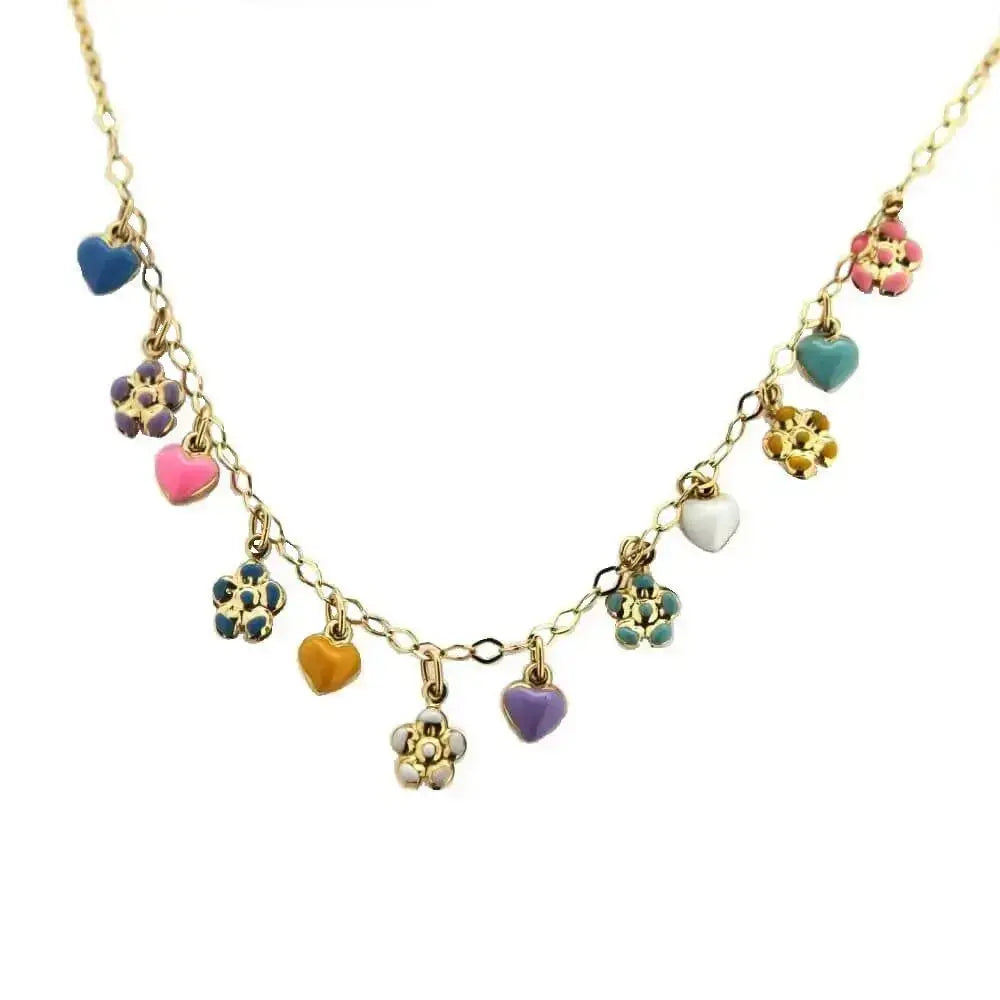Sparkle Multi Color Heart Necklace main image 1