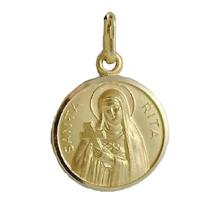 Discover the Elegance of Saint Rita of Cascia 18K Gold Medal - Amalia J & Boutique