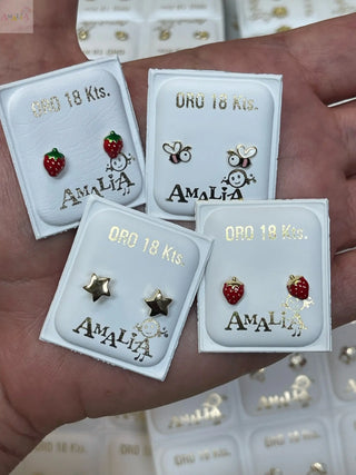 Screwback-Earrings-for-Kids-Babies.-Hypoallergenic-18K-Gold Amalia FJ & Boutique