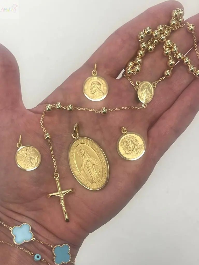 Religious-Medals-Collection , Medallas de oro solido para bautizos , comuniones 