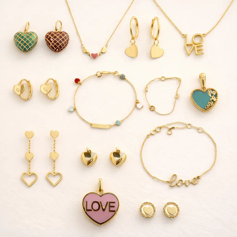 Heart Collection 18K hypoallergenic gold