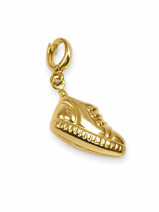 18K Solid Yellow Gold Baby Bootie Pendant 
