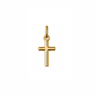 18K Solid Yellow Gold Tiny Casting Cross Pendant