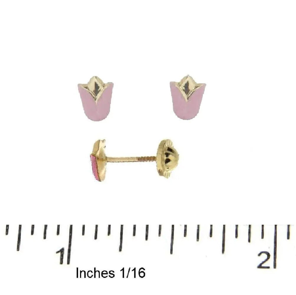 Boucles D'oreilles Bouton Avec Clips En Or Multicolore 18KT - Neuf Avec étiquettes