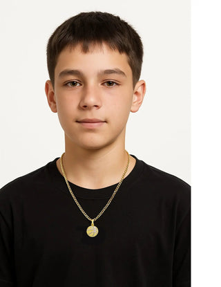 18K Solid Two Tone Gold Small Basketball Charm Pendant