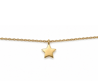 18K Solid Yellow Gold Small Dimensional Star Bracelet