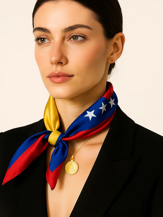 18K Solid yellow Gold Our Lady of Coromoto Pendant 18mm