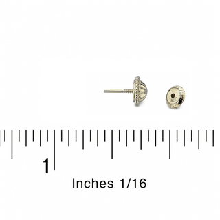 18k Solid White Gold Earring Screw Back Replacement 