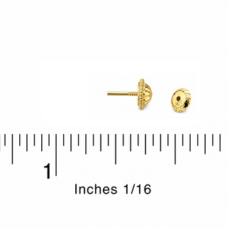 18K Solid Yellow Gold Earring Screw Back Replacement part for screwbacks