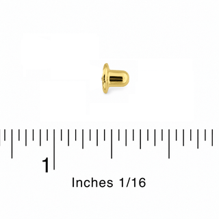 18k Yellow Gold Earring Screw Back Replacement Tall model 