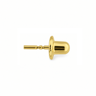 18k Yellow Gold Earring Screw Back Replacement Tall model 