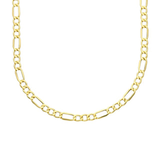 18K Solid Yellow Gold 3.50mm Thin Figaro Chain – 24 Inches