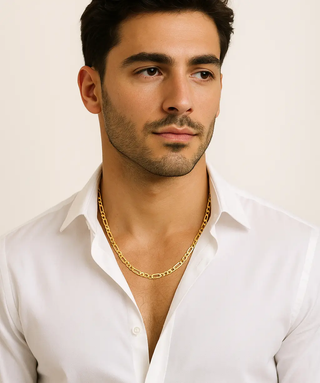 18K Solid Yellow Gold 3.50mm Thin Figaro Chain – 24 Inches