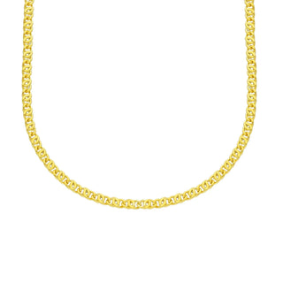 18K Solid Yellow Gold Polished Thin Tiger Eye Chain