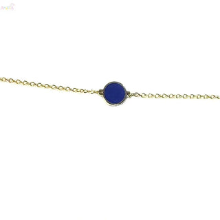 18K Solid Yellow Gold Turquoise and Diamond Bracelet