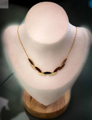 18K Yellow Gold Reversible Modern Polish and Satin Necklace