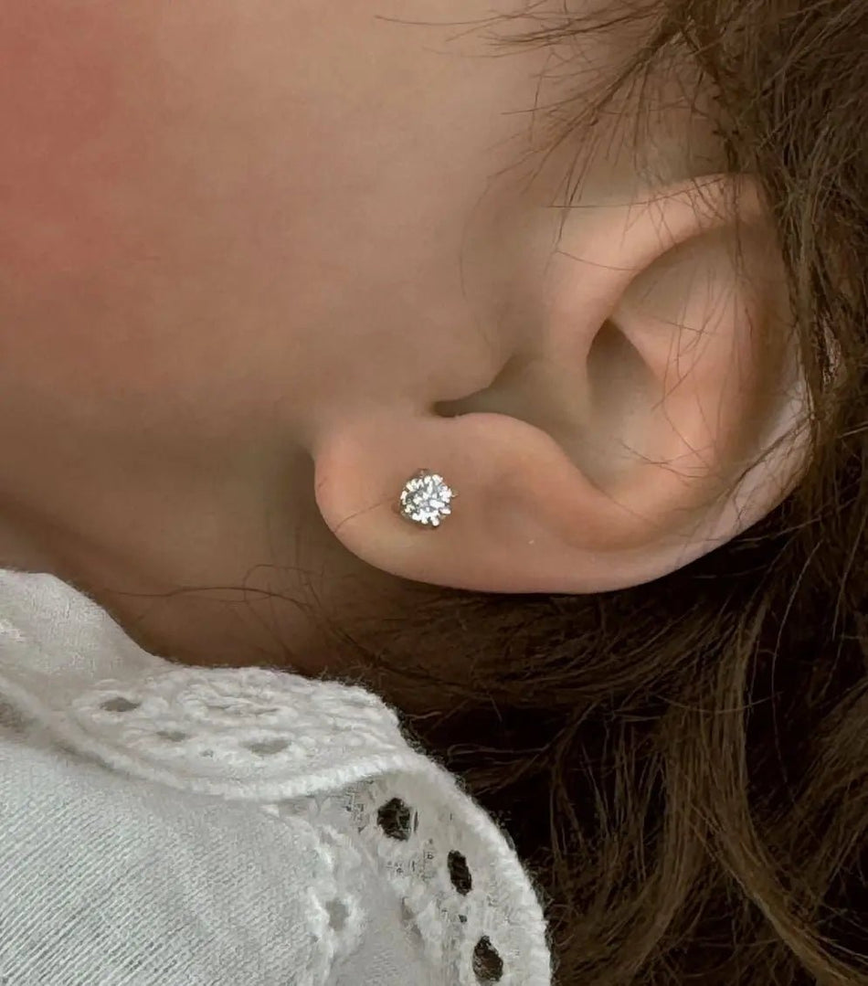 Boucles D'oreilles Diamant En Or 18 Carats - Dormeuses, Occasion, Bijou Précieux