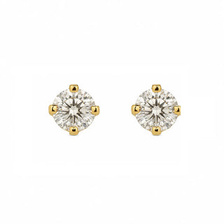 18K Yellow Gold 0.30 twt Diamond Stud Screwback Earrings