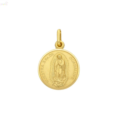 18 Karat Massives Gelbgold Unsere Liebe Frau von Guadalupe Jungfrau Medaille