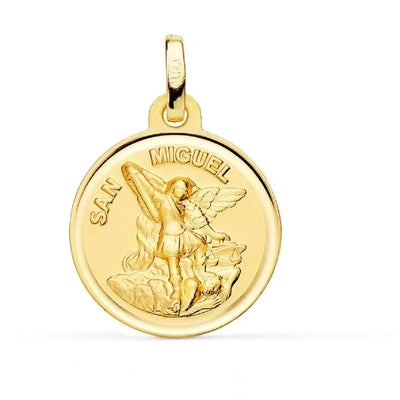 18 Karat Massivgold Anhänger Medaille Erzengel Michael