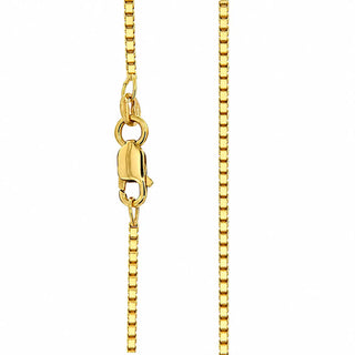 18K Solid Yellow Gold Thick and Long Box Chain-31.5 inches