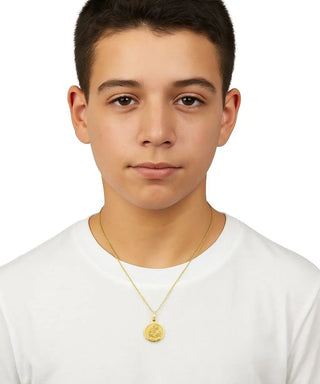 18K Solid Yellow Gold St. Anthony Medal 13 and 11mm. Pedant