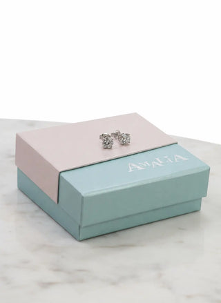 14K Solid White Gold 2 CT TWT Diamond Stud Earrings