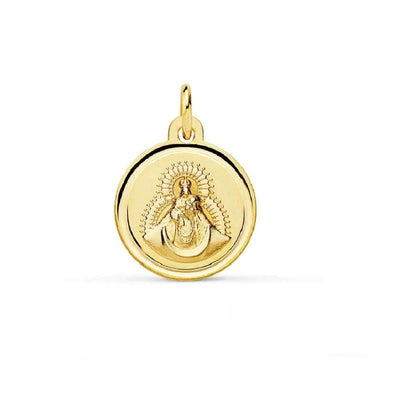 18 Karat Gelbgold Unsere Liebe Frau vom Rosenkranz von Chiquinquira Medaille
