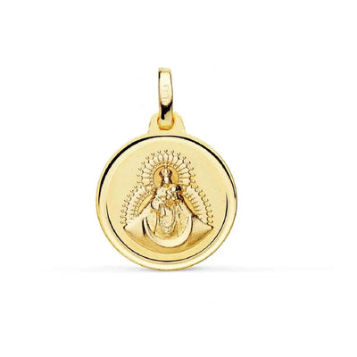 18 Karat Gold Unsere Liebe Frau vom Rosenkranz von Chiquinquira Medaille 16 mm