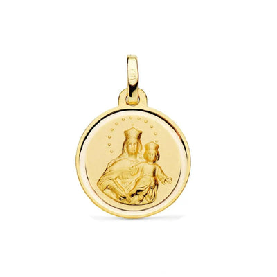 18 Karat Massives Gelbgold Medaille Maria Hilfe der Christen